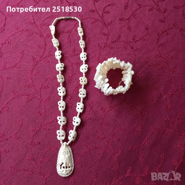 Костено колие и седефена гривна, снимка 1