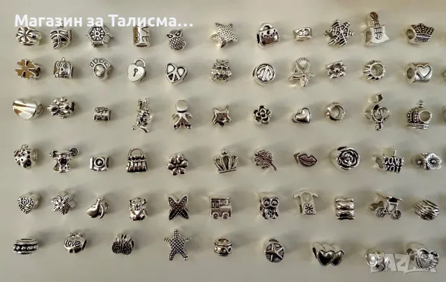 Продавам сребристи талисмани, съвместими с гривни Pandora, снимка 3 - Бижутерийни комплекти - 49241588