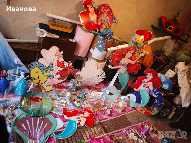 Украса за рожден ден : Елза и Ана, Ариел, Барби, Маша и Мечока, Мечо Пух, снимка 17 - Други - 53881005