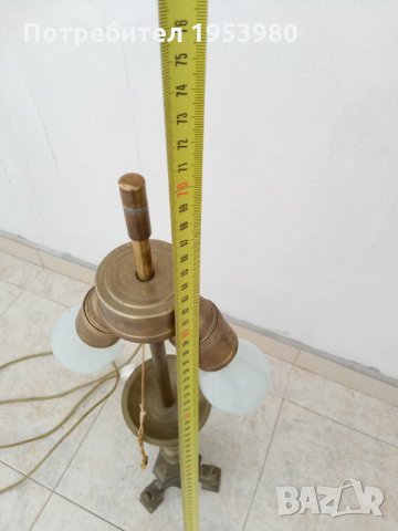 Стара бронзова лампа, снимка 5 - Антикварни и старинни предмети - 31770987