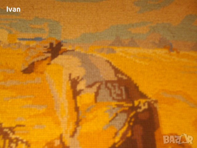 785х575мм-Жълтарките-Френски Голям Гоблен-DMC-Рамкиран-Отличен-Ръчно Нашиван-Класика-Колекционерски, снимка 11 - Гоблени - 37046899