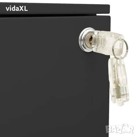 vidaXL Мобилен офис шкаф, антрацит, 39x45x60 см, стомана, снимка 7 - Шкафове - 56147097