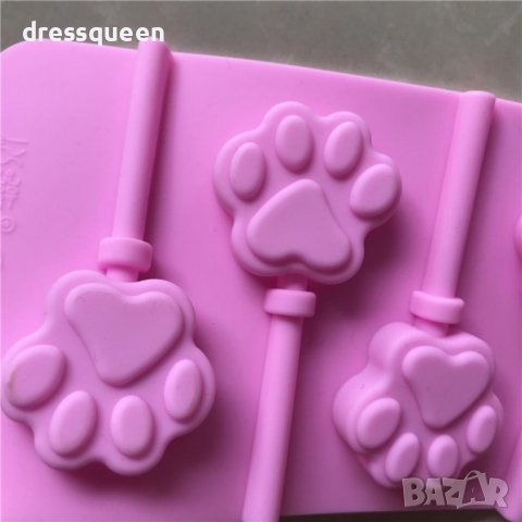 3810 Силиконова форма с лапички за близалки, снимка 5 - Форми - 38909812