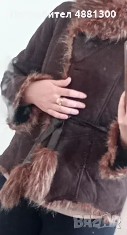 Палто цвят шоколад L размер