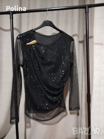 Дамска блуза с камъни, рипс