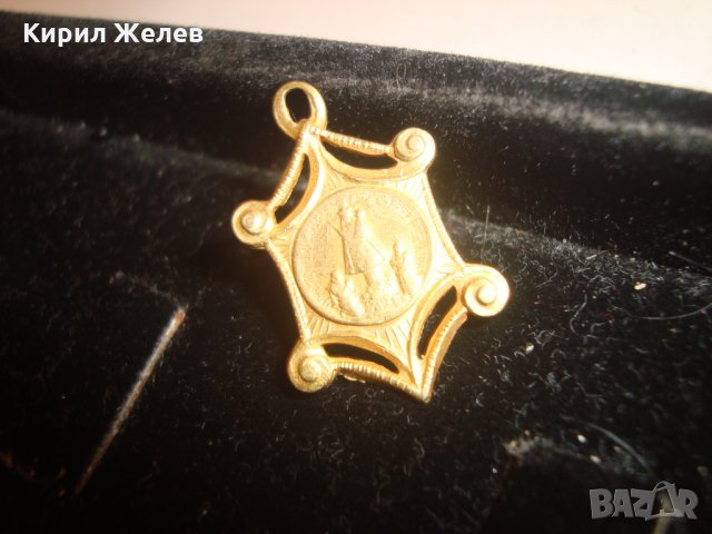 МНОГО РЯДКА ПОЗЛАТЕНА МИНИАТЮРНА ИКОНКА ДВУСТРАННА СТАРА 14185, снимка 4 - Колекции - 30652748