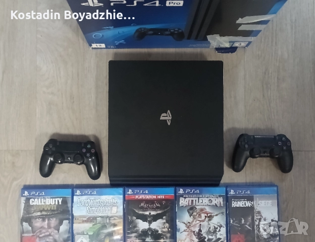PlayStation 4 Pro с 2 контролера и 14 игри, снимка 3 - PlayStation конзоли - 52583673