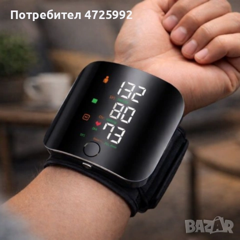 Преносим дигитален апарат за кръвно налягане за китка с LCD дисплей и памет, снимка 6 - Смарт гривни - 53311001