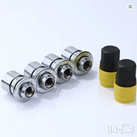 Секретни гайки за гуми с резервен ключ, снимка 4 - Аксесоари и консумативи - 53917227