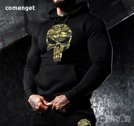 СУПЕР КАЧЕСТВО! Суичъри PUNISHER SKULL - камуфлаж, тип Hoodie.