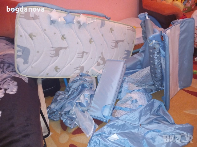 Бебешко легло/кошара на 2 нива с матрак, снимка 10 - Бебешки легла и матраци - 53996748