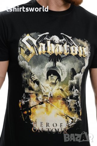 Нова мъжка тениска на музикалната група SABATON - Heroes on tour с гръб, снимка 5 - Тениски - 37697500