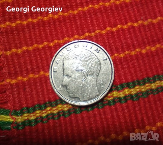 Белгия 1 франк, 1990, снимка 2 - Нумизматика и бонистика - 35217474