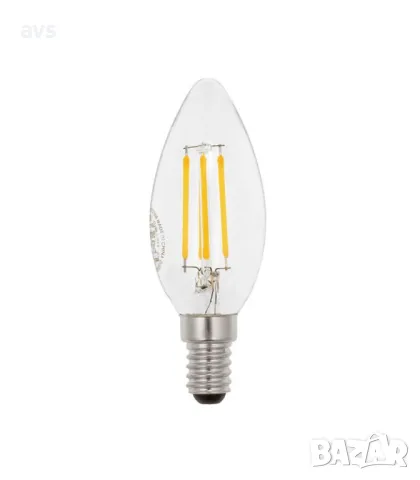 LED крушка 6W C35 4000K филамент VITO E14, снимка 1