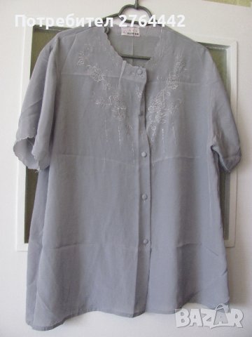 Копринена сива блуза М/Л размер