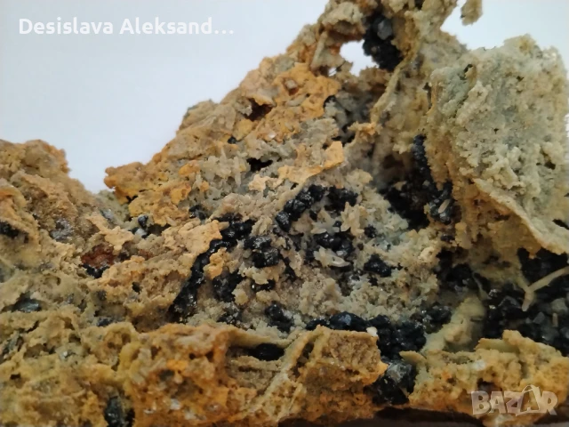 Пседоморфоза на калцит с кварц и сфалерит , снимка 3 - Колекции - 50818172