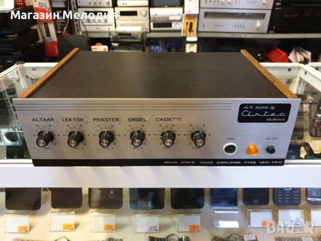 Гласов усилвател ARTEC VA5-115D Има 4 микрофонни входа и един линеен., снимка 2 - Ресийвъри, усилватели, смесителни пултове - 37601479