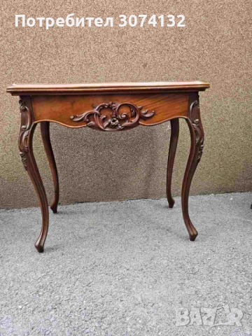 Конзола с дърворезба в стил Барок, снимка 3 - Шкафове - 52776112