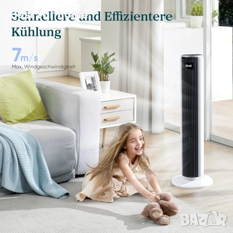 Levoit - Куловен, тих вентилатор с 4 режима, 5 скорости с дистанционно управление, снимка 4 - Вентилатори - 52117510