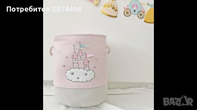 3235 Голям детски кош за играчки и текстил за момичета, снимка 2 - Други - 36735406