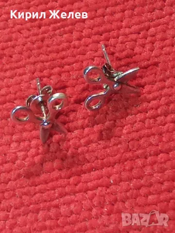 МИНИ СРЕБЪРНИ ОБЕЦИ НОЖИЦИ За ФРИЗЬОРКА ШИВАЧКА КОЗМЕТИЧКА СРЕБРО 925 ФИНА РЪЧНА АРТ ИЗРАБОТКА 45644, снимка 12 - Обеци - 46232148