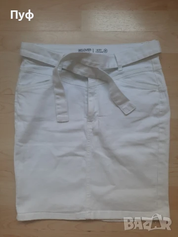 бяла дънкова пола, снимка 1