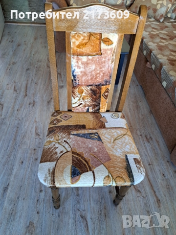 Масивен дървен стол, трапезен - 6 бр.