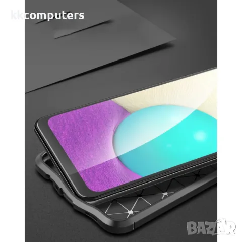 Samsung Galaxy A02 Удароустойчив Litchi Skin Калъф и Протектор, снимка 6 - Калъфи, кейсове - 48612209
