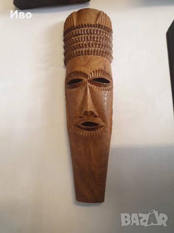 Оригинални дървени африкански маски. Купувани през 1986г. от Мозамбик. По 80лв./бр. Налична е само с, снимка 4 - Декорация за дома - 52036111