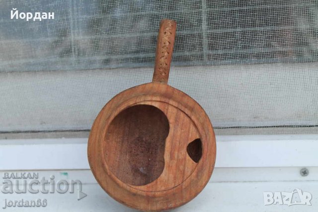 Овчарска чаша дялана от дърво, снимка 3 - Колекции - 39076624