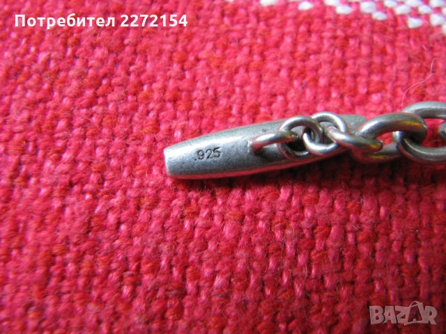 Бутикова сребърна гривна верижка-ITALY-3, снимка 4 - Антикварни и старинни предмети - 30244351