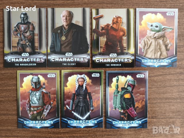 Карти Topps Star Wars The Mandalorian, Стикери Panini, Chipicao