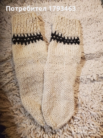 Ръчно плетени мъжки чорапи размер 42, снимка 6 - Мъжки чорапи - 50037516