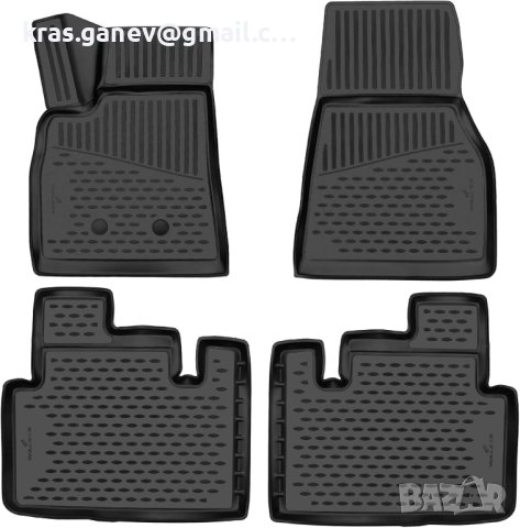 XTR гумени подови стелки за кола, съвместими с Tesla Model S (5YJS) Facelift 2016-Today