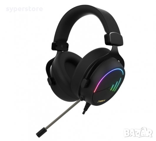 Слушалки с микрофон Геймърски Gamdias HEBE M2 7.1 Черни с RGB подсветка, снимка 3 - Слушалки за компютър - 33772219