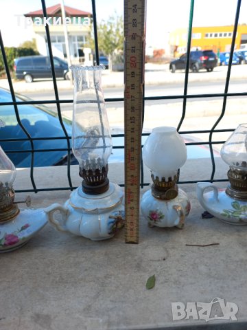 Порцеланова газена лампа лот колекция-4 бр, снимка 3 - Антикварни и старинни предмети - 42636141