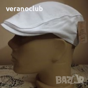 Бял мъжки летен каскет , снимка 3 - Шапки - 44659914