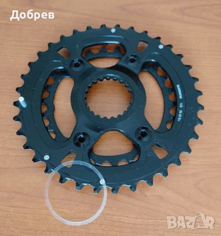 Плочи двойка 36/26 зъба за курбели Shimano серии XT FC M8100, SLX М7100 и Deore М6100 и спейсер, снимка 7 - Части за велосипеди - 51287713