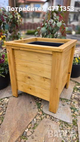 Дървени кашпи/саксии/плантери за двор, градина или тераса