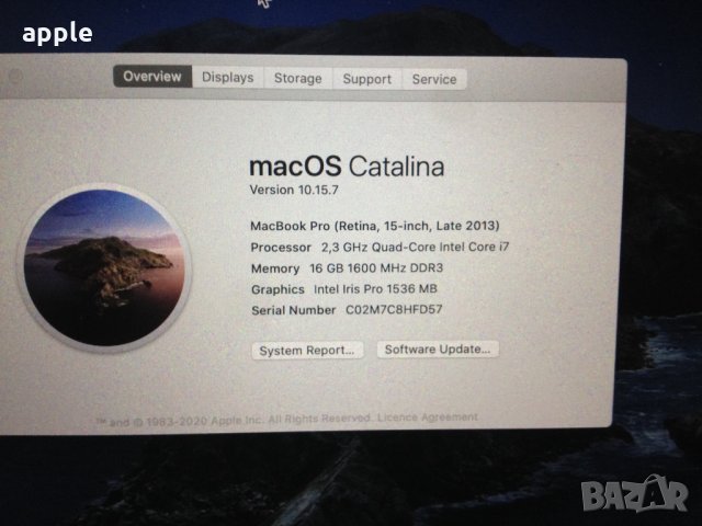15,4'' Core i7 MacBook Pro А1398( Late 2013 )-На части, снимка 6 - Лаптопи за дома - 31017770