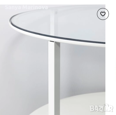 кафе масичка с бял плот, снимка 2 - Маси - 52452989