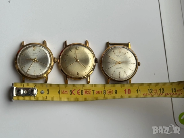 Лот позлатени часовници Poljot Wostok, снимка 2 - Антикварни и старинни предмети - 54207324