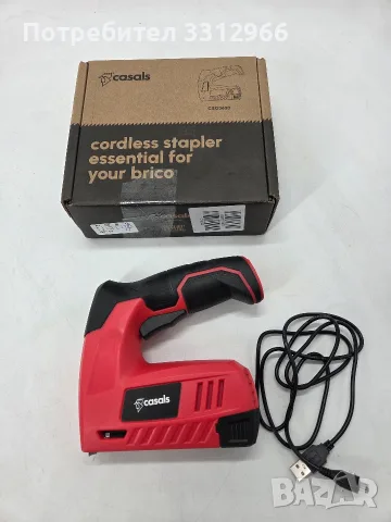 Чисто нов акумулаторен такер (телбод/пистолет за пирони) Casals CSG3620 4V.