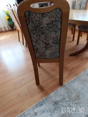 комплект шест стола от масив, снимка 7 - Маси - 51561671