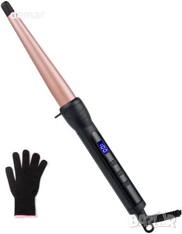 Конична керамична маша за коса 13-25 mm (розово злато)