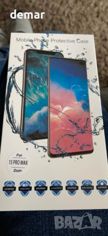 Водоустойчив калъф T-Bee Съвместим с iPhone 15 Pro и 15 Pro Max с Magsafe,черен, снимка 8 - Калъфи, кейсове - 42812904