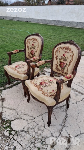 Кресла антикварни махагон 2бр., снимка 3 - Дивани и мека мебел - 52455280