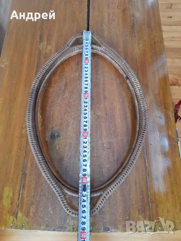 Стар плетен поднос, снимка 5 - Антикварни и старинни предмети - 35637624