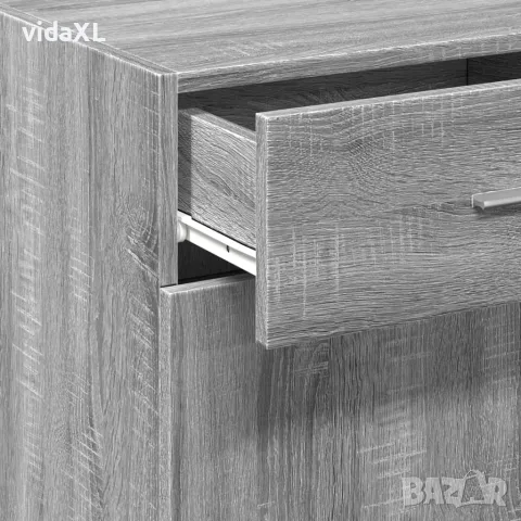 vidaXL Сайдборд, сив сонома, 50x42,5x93 см, инженерно дърво, снимка 9 - Бюфети - 56148151