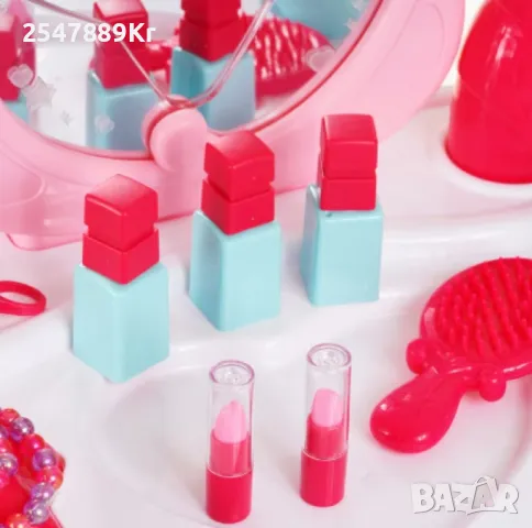 Детска тоалетка New Fashion, Светлини, Музика, 86 х 41 х 57 см, 3+ години, Розов, снимка 3 - Други - 47955596